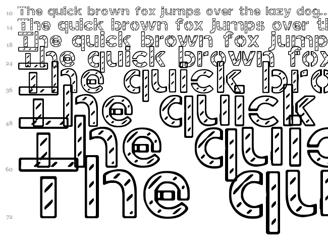 Stamped Navy font waterfall